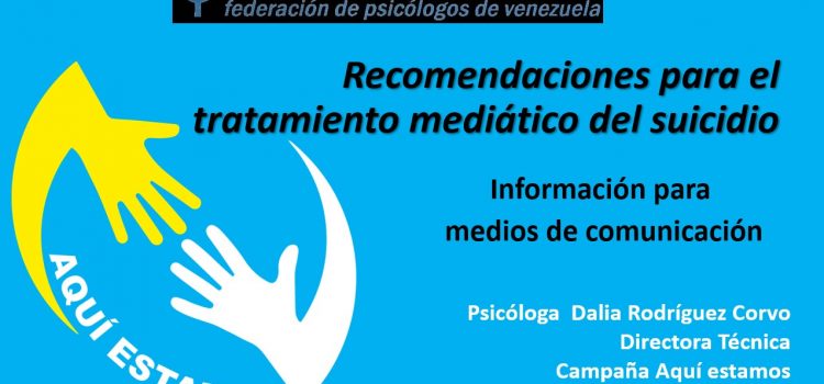 Psicóloga de la ULA propone decálogo para informar sobre el suicidio con ética y responsabilidad Psicóloga de la ULA propone decálogo para informar sobre el suicidio con ética y responsabilidad